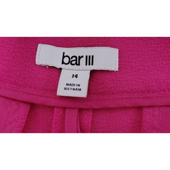 BAR III Women’s Pink High Rise Wide Leg Pants Size 14 Business Office Classic - Picture 3 of 6